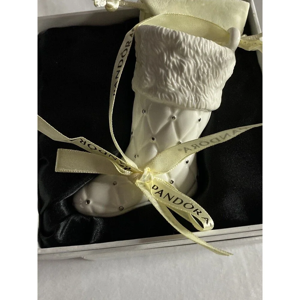 Pandora Ornament Xmas Unforgettable Moments porcelain Christmas stocking  2012